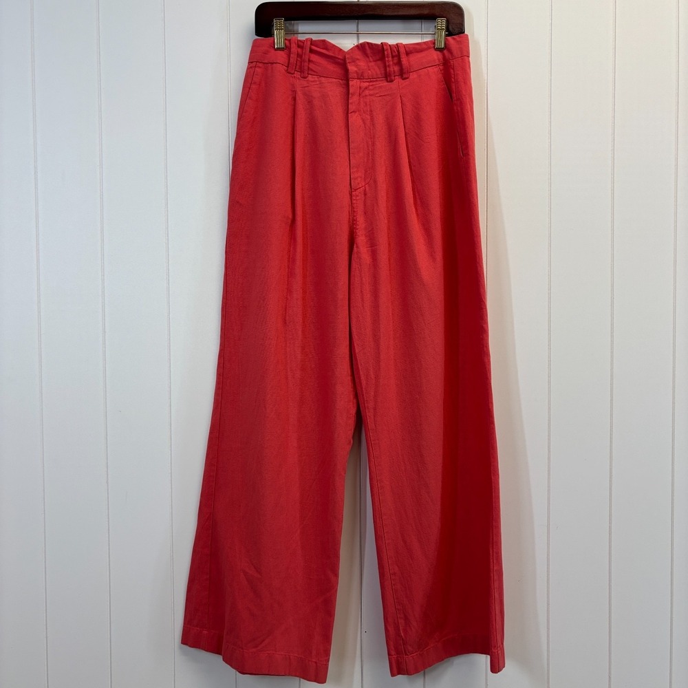 Amuse Society Boho High Rise Wide Leg Trousers Womens Large Coastal Office Chic